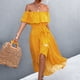 thumbnail image 2 of Vestido De Una Pieza Vestido De Verano Moda Vestido De Una Pieza Vestido Con Hombros Descubiertos Con Dobladillo Con Volantes Irregulares Patrón De Puntos Para Mujer Chica ANGGREK Otros, 2 of 5