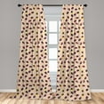 thumbnail image 4 of Ambesonne Dessert Curtains, Multicolored Muffin Art, Pair of 28"x63", Redbrown and Dark Magenta, 4 of 4