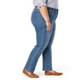 thumbnail image 3 of Levi Strauss Signature Women's and Women's Plus Mid Rise Straight Jeans, Tummy-Smoothing Pannel, Inseams: 29", 31", 33", Sizes 2-26, 3 of 6