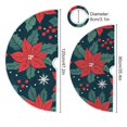 thumbnail image 5 of Yayeee Christmas Tree Skirt 47 inches for Xmas Tree Holiday Party Decoration, Red Christmas Leaves, 5 of 6