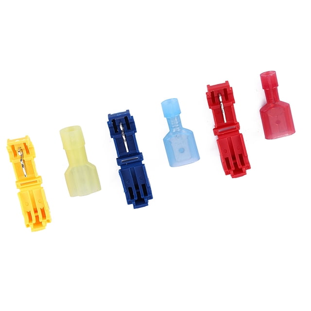 Conectores Eléctricos De Grifo En T Autopelables, Grifos De Empalme De Cables Rápidos Con Desconexiones De Nailon Para Cables De 22-10 AWG, PVC Retardante De Llama, 60 Piezas