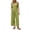 Green, variant on Avolia Women's Button Front Sleeveless Jumpsuit Wide Leg Blend Romper with Pockets