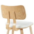 thumbnail image 6 of Jagger Mid-Century Upholstered Dining Chair in White Boucle and Patterned Oak Finish, 6 of 6