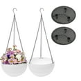 thumbnail image 3 of Hanging Plant Basket Outdoors Hanging Flower Pots with Drainage Red, 3 of 8