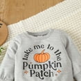 thumbnail image 7 of Gibobby Toddler Boy Halloween Outfit Pumpkin Embroidery Long Sleeve Sweatshirt Plaid Pants Fall Clothes Set(Grey,12-18 Months), 7 of 7