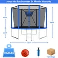 thumbnail image 6 of Jump Into Fun Trampoline 10FT 8 12 14 15 16FT Outdoor Trampoline for Kids and Adults with Enclosure and Basketball Hoop, 1000LBS Weight Capacity for 3-4 Adults and Kids, Easy Assembly, 6 of 7