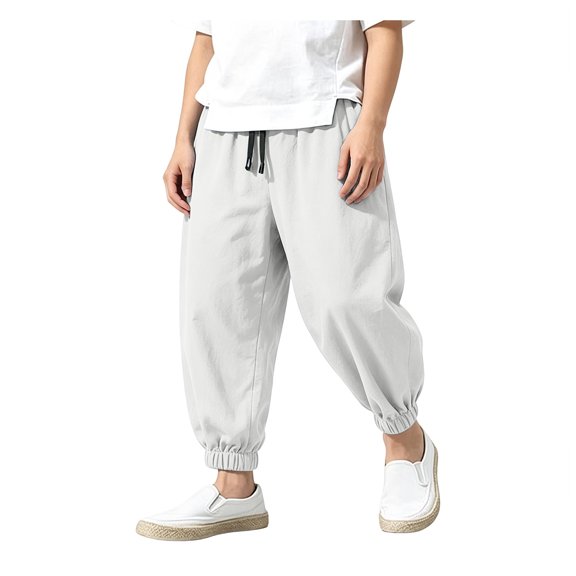 Boys Harem Jogger Pants Lightweight Loose Fit Sweatpants Elastic Cuff Breathable Summer Bottoms 2-14 Years