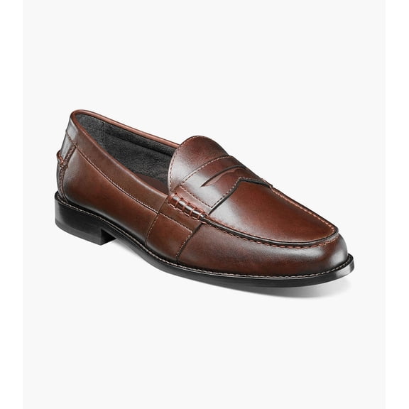 Nunn Bush Noah Men's Moc Toe Slip On, Brown, 8.5