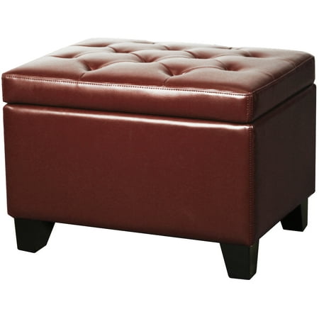 Bonded Leather Ottoman Julian Rectangular Bonded Leather Storage Ottoman, Multiple Colors ()