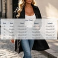 thumbnail image 3 of Kezqiaxn Lightweight Jacket Women Button Down Long Sleeve Fall Casual Long Outwear Collared Trench Coat with Pockets Black L, 3 of 9