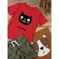 thumbnail image 3 of Cute Halloween Kitten W Fangs T-Shirt Toddler -Image by Shutterstock,  2 Toddler, 3 of 4