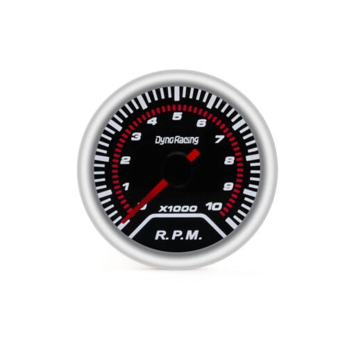 2" 52mm Car Tachometer Gauge Tacho Meter White LED 0~10000 RPM Smoke Lens Tint
