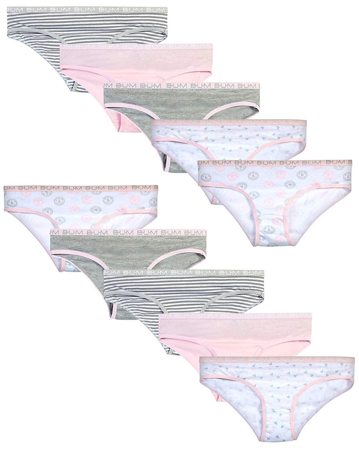 4 Pack Athletic Bike Boyshorts Panties B.U.M Medium // 7//8, Navy, Navy, Navy, Navy , Equipment Girls/’ Underwear