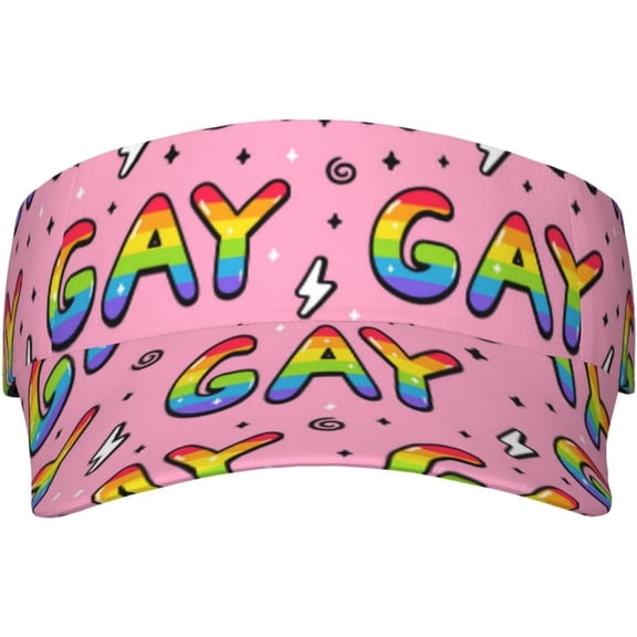 Funny LGBT Gay Pride Sports Sun Visor Hats Women Men Wide Brim Hat Summer Adjustable Beach Sun Hat Outdoor Cap