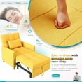 thumbnail image 2 of AECOJOY Fauteuil-Lit Convertible 3-en-1 de 31,5 Pouces et Canapé-Lit Futon avec Dossier Réglable et 2 Oreillers - Jaune, 2 of 8