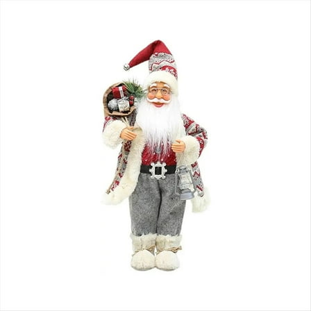 Rollbacks & More Santa Claus Figurines Doll Standing Figurine with Bag 18 Inches Holiday Decoration