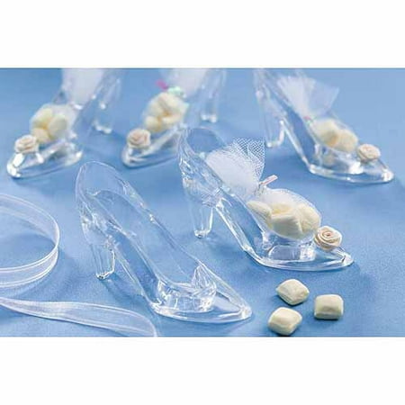 Darice Slipper Favor, 3.5-Inch, Clear, 24-Pack