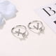 thumbnail image 4 of Anillo con letras creativas, sencillo y combinable, de estilo europeo y americano, con diamantes y apertura con 26 letras inglesas, anillo ajustable, 4 of 6