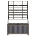 thumbnail image 4 of vidaXL Storage Box with Trellis 39"x19.7"x63" Solid Wood Acacia, 4 of 9