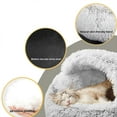 thumbnail image 4 of Cama relajante para gatos, nido de rosquilla, cojín de peluche suave y cálido para perros y gatos con base antideslizante de acogedora para mascotas pequeñas y medianas que duermen en interiores., 4 of 5