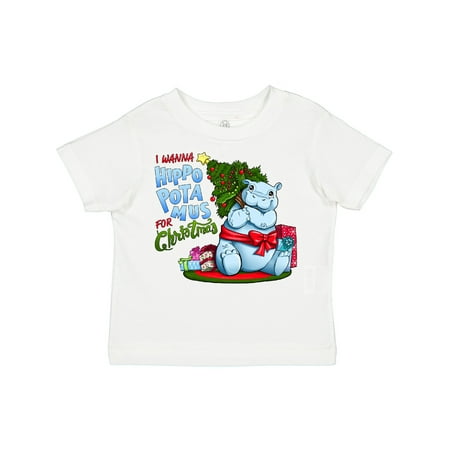 

Inktastic I Wanna Hippopotamus for Christmas- Cute Hippo Boys or Girls Toddler T-Shirt