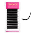 thumbnail image 1 of Tdance Extensiones de pestañas clásicas Extensiones de pestañas planas Extensiones de pestañas 0,15 mm C Curl Elipse Extensiones de pestañas 12 mm Mezclado negro mate Pestañas individuales Uso en saló, 1 of 1