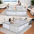 thumbnail image 7 of TEAYINGDE Baby Playpen Large Play Yard Fence for Toddlers,79"x79" Gray, 7 of 7