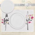 thumbnail image 3 of Ambesonne Inspirational Place Mats Set of 4, Family is Forever, Standard Size, Pale Coffee Hot Pink, 3 of 6