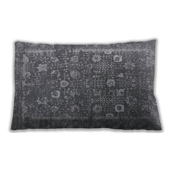 Ahgly Company Outdoor Rectangular Mid-Century Modern Lumbar Throw Pillow, 13 inch by 19 inch