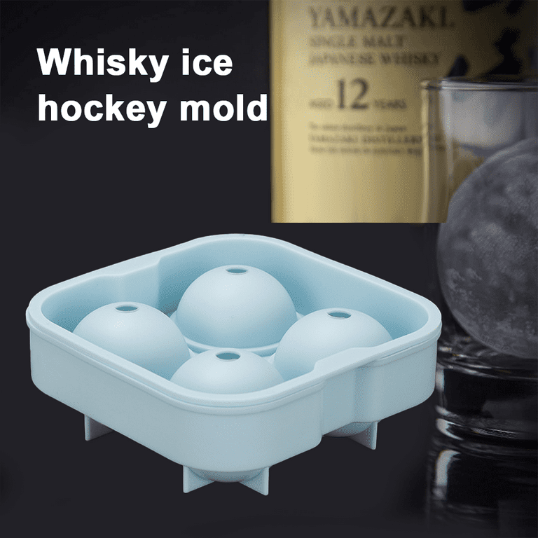 Viski Ice Sphere Mold, Silicone Ice Cube Molds, Large Ice Ball Mold,  Whiskey Balls Ice Mold, Bourbon Ice Cube Molds, Ice Ball Maker Mold,  Whiskey Ice