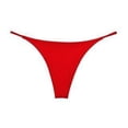 thumbnail image 1 of Bikini de cintura baja con doble tirante y sin costuras, ropa interior sexy de mujer con forma de T, 1 of 6