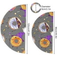 thumbnail image 3 of Coolnut Halloween Tree Skirt, Funny Donuts Xmas Tree Skirt, Floor Door Round Mat Decorations for Holiday Party Home Christmas Day Ornaments,35.4", 3 of 6