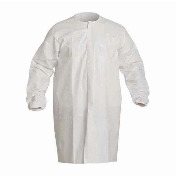 ProClean Disposable Lab Frock, ProClean(R), Snaps Closure, White, 2XL, 30 PK
