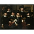 thumbnail image 3 of Ferdinand Bol 24x19 Black Modern Framed Museum Art Print Titled - Six Regents and the Beadle of the Nieuw Zijds Institute for the Outdoor Relief of the Poor, Amsterdam, 1657 (1657), 3 of 5