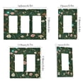thumbnail image 2 of Yayeee Rocker Switch Wall Plate 3-Gang 6.5"x4.6" Home Decorative Outlet Cover, Green Forest Pattern, 2 of 6