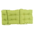 thumbnail image 2 of 22-inch by 45-inch Solid Twill Tufted Chair Cushion Green-Color, 2 of 2