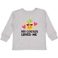 thumbnail image 3 of Inktastic My Cousin Loves Me Pineapple Girls Long Sleeve Toddler T-Shirt, 3 of 5