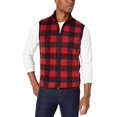 thumbnail image 1 of Men's Full-Zip Polar Fleece Vest, Red, Buffalo, Large, 1 of 1