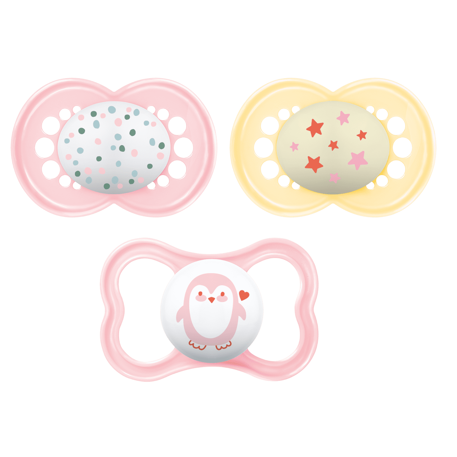 MAM Variety Pack Pacifier, 6+ months, Girl, 3 Pack