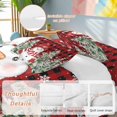 thumbnail image 2 of Christmas Red Snowman Bedding Duvet Cover Set Queen Size 4 Pieces Winter Snowflakes Tree Red Plaid Bedding Set with Zipper Closure, 1 Comforter Cover 90x92 Inches 1 Flat Sheet & 2 Pillow Cases, 2 of 7