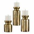 thumbnail image 6 of Uttermost Amina Aluminum and Wax Candleholder in Antique Brass (Set of 3), 6 of 6