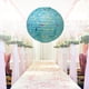 thumbnail image 4 of Pantalla de lámpara de papel redonda china para colgar como decoración de bodas. azul, 4 of 9