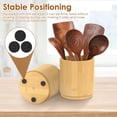 thumbnail image 5 of Tzdxfgl 360° Rotating Bamboo Kitchen Utensil Holder, 6.5'' Large Countertop Silverware Organizer, Natural, 5 of 12