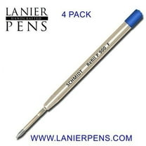 Schmidt P900 Parker Style Ballpoint Pen Refill - Blue, Fine Point 0.6mm, 4 Pack (SC58140)