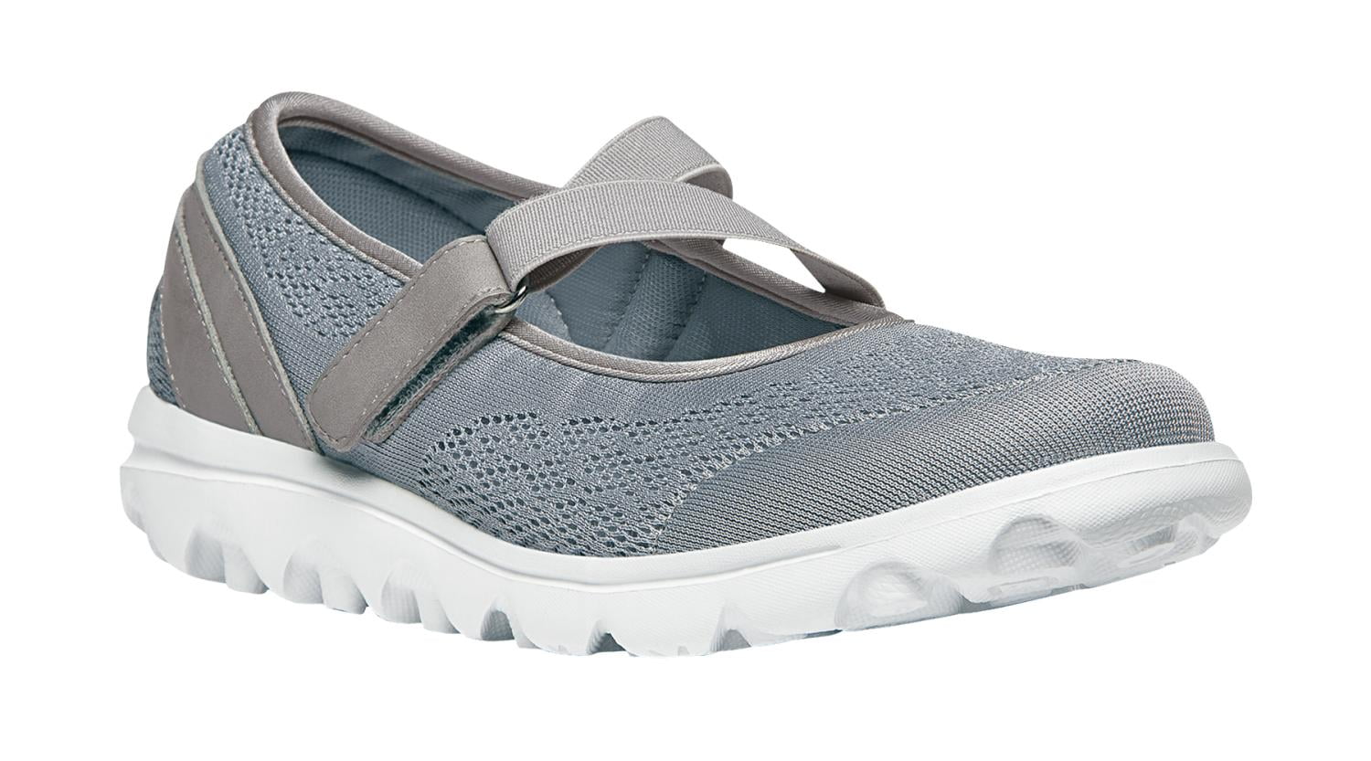 Propet TravelActiv Mary Jane - Women's Lightweight, Flexible Mary Jane - Silver - Walmart.com