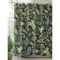 thumbnail image 2 of Paisley Shower Curtain, Yellow Flowers Retro Abstract Floral Waterproof Shower Curtain Set with 12 Hooks Lightweight Washable Fabric Shower Curtains for Bathroom 60x72 Inches, 2 of 6