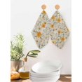 thumbnail image 2 of Spring Daisy Kitchen Dish Towels for Drying Dishes Set of 3, Country Vintage Yellow White Floral Leaf Waffle Weave Microfiber Hand Tea Bathroom Towels Quick Dry & Absorbent Towel 12x12, 2 of 7