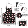thumbnail image 7 of Black Christmas Santa Pattern Apron-Garden Aprons for Women with Pockets-Cotton Linen Waterproof Kitchen Cooking Gardening Aprons Adjustable for Kitchen,Cooking,BBQ and Salon 33"x27", 7 of 7