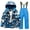 16 Blue, variant on guisaled Boys Snowsuit Camo Hooded Winter Coats and Snow Bibs 2 Piece Ski Suits Windproof Waterproof Warm Thicken Snow Suits