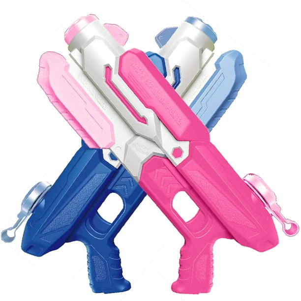 Water Guns For Kids Pack Super Squirt Guns Water Soaker Blaster Blue And Pink Walmart Com Walmart Com